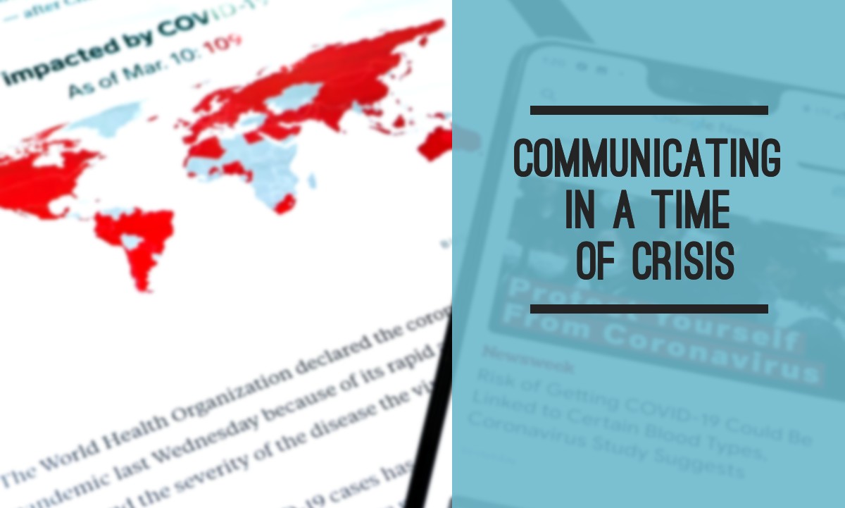 Banner: “Comunicare in tempi di crisi”