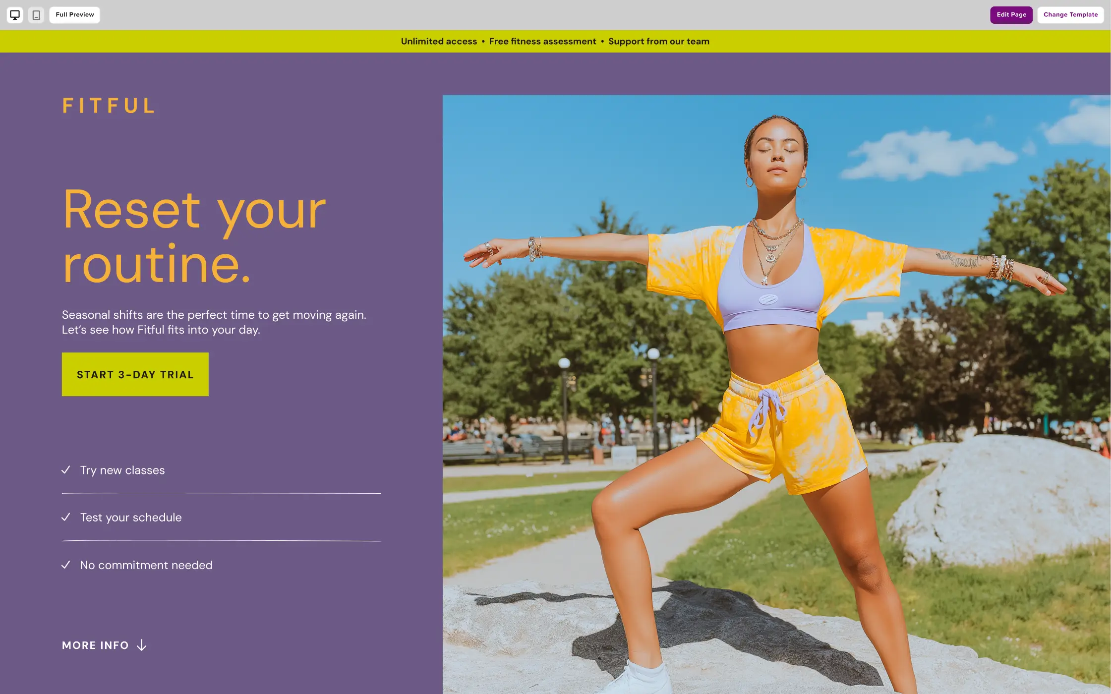 Una landing page realizzata con Cakemail.