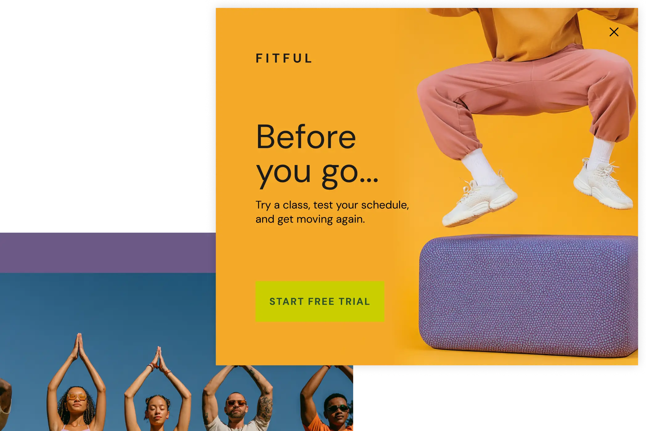 Un popup creato con Cakemail.